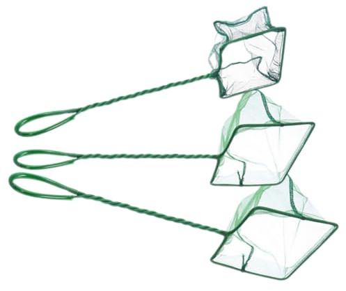 PRETYZOOM 3pièces Épuisette à Main pour Aquarium Pratique De Filets pour Nettoyage Et Capture De Petits Poissons Accessoire pour Aquariums Et Bassins