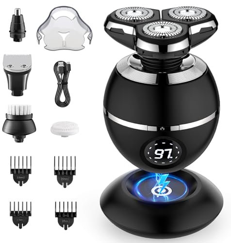 ETENTOUS Electric Razor for Men, 2025 Upgrade Electric Shavers, Cordless Rechargeable 3D Shaver for Men, Wet/Dry Mens Shaver, Waterproof Electric Razor Grooming Kit