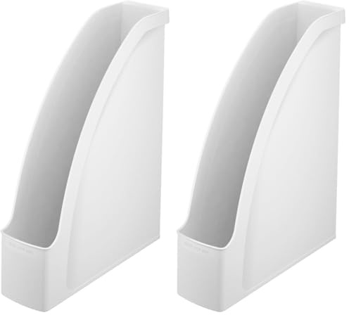 Leitz Stehsammler A4, Für Verwendung im Hoch- und Querformat, Weiß, Plus Serie, 24760001 (Packung mit 2)