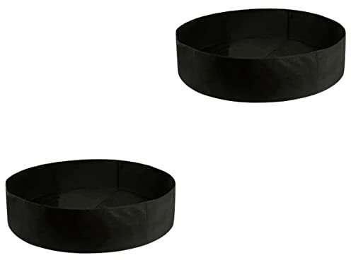 BESPORTBLE 2pezzi Borsa Da Giardinaggio Feltro Nero Sacchetto Rotondo Per Coltivazione Piante Pratica Borsa Da Giardino Per Uso Ed Esterno Per Fiori e Verdure