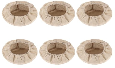 Ciieeo 6 Pièces Panier à Pain Housse En Tissu Cuisson Doublure Fermentation Panier Couverture De Tissu Pâte Pain Toile De Lin Pain Fermenté Levure Ustensiles De Cuisine Lin En Coton