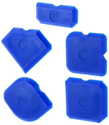 QWORK® 5 Stück Silikon Abzieher, Silikon Dichtungswerkzeug Set, Silikonabzieher Fugenabzieher Silikonabzieher Fugenabzieher für Acryl und Silikon