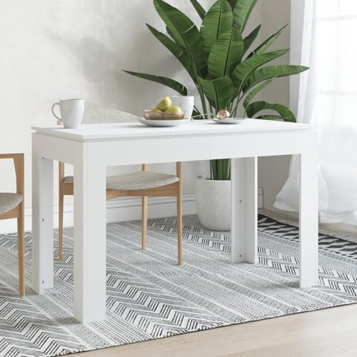 Gecheer Esstisch Küchentisch Wohnzimmertisch Kaffeetisch 120 x 60 x 76 cm (L x B x H),Esszimmertisch couchtisch sofatisch,Spanplatte,Weiß