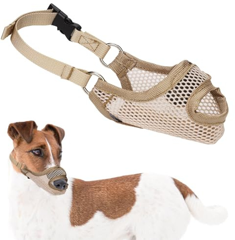 Nosparti för Stor Mellanstor Hund, Mjukt Hundnosparti Anti Biting med Frontöppningsdesign Andas Hundnosparti för Att Sluta Tugga Munkorg för Hundar Husdjurspresent (M)