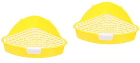 COLLBATH 2pièces Bac à Litière pour Animaux De Compagnie Toilette pour Lapins Cobayes Et Hamsters Entraîneur De Potty Pratique Et