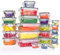 Czemo Boîte Conservation Alimentaire 48 Pièces Boîte Alimentaire Set Plastique Hermétique Sans BPA Boite Hermetique Alimentaire (24 Boite Conservation + 24 Couvercles)