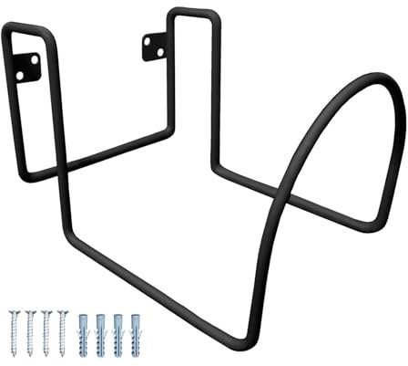 Soporte para manguera de jardín – Perchas de manguera para exterior | Soporte de tubo de manguera de metal | 27 x 20,5 x 16,5 cm | Gancho para manguera de jardín | Soporte de manguera para