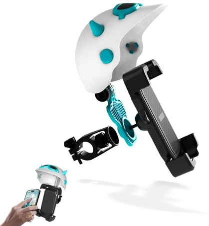 DHSUN Bike Phone Holder Waterproof Universal Motorcycle Mobile Phone Holder for Bike Waterproof 4.7-7 Inch Smartphone with 360° Rotatable Shade from Sun and Rain