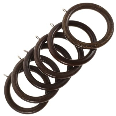 Gatuida Ganchos De Cortina Multiusos Anillas De Madera Anillas Romanas Complemento Decorativo Ideal para Baño
