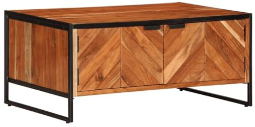MOBCANT Couchtisch, Betttisch Teetisch Side Table Balkontisch Geeignet für Teehaus Hotel Schlafzimmer Büro 90x55x40 cm Massivholz Akazie