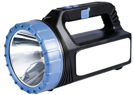 Linterna LED con energía solar, linterna solar de mano - Solar recargable USB Torch Searchlight - Searchlight de bolsillo súper brillante, foco impermeable, lámpara de trabajo para al aire libre