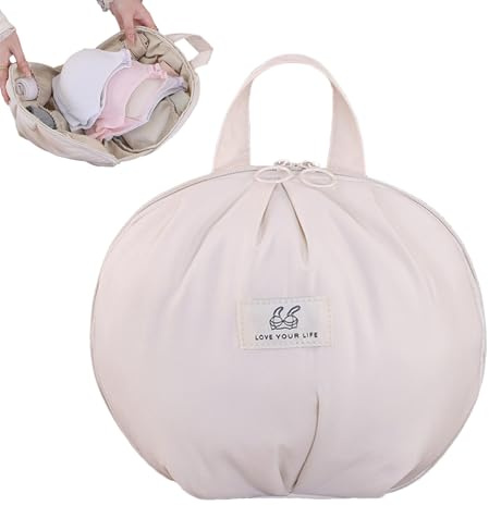 Borsa Organizer Intimo Da Viaggio, Borsa a Scomparti con Manico per Mutande, Porta Biancheria Con Zip Per Lavaggio Mutande