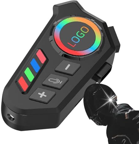 Générique Helmet Headphones, Helmet Communication System, Voice Assistant Earphones, Colorful LED Lights, Noise Cancellation Design, 1 Set Black, for Cycling, ATV, Snowmobile, Outdoor Riding