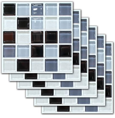 Qsvbeeqj 6 piezas de azulejos de pared pegatinas de pared ducha calcomanías de pared impermeable proofie almohadilla para baño piso niños mayores protección del hogar alfombras de baño antideslizantes