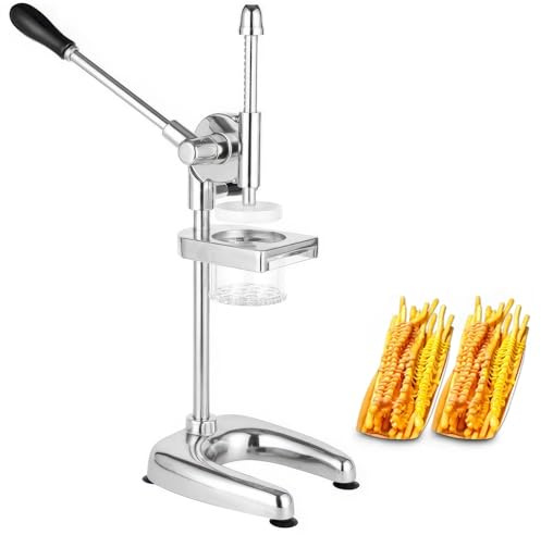 YXFAZPP Super Long French Fries Maker, Manual French Fries Cutter Machine, Stainless Steel Fried Potato Strips Squeezers, Extrusion Batter Mashed Potatoes