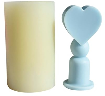Stampi in silicone per stampelle a forma di cuore per fare sapone bastone da passeggio a forma di cuore gesso silicone alimentare