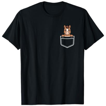 Miniature Horse Pocket Design Pony Lover Tiny Horse Dressage T-Shirt