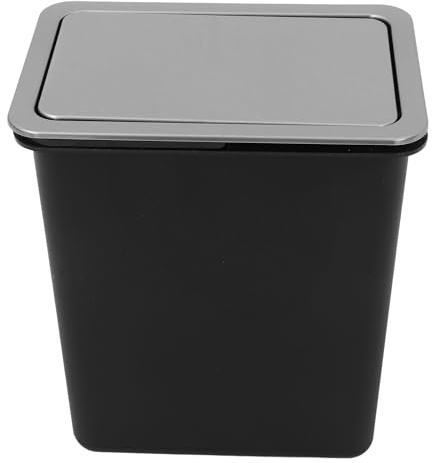 TOVINANNA Cubo de Basura para Encimera Tapa Empotrada Abatible, Acero Inoxidable, Diseño para Control de Olores, Apto para Cocina y Armario