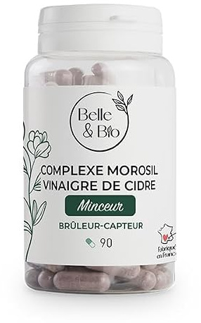Complexe Morosil & Vinaigre de Cidre 90 Gélules – Contrôle du Poids & Ventre Plat – Brûleur de Graisses & Métabolisme – Avec Chrome – Fabriqué en France