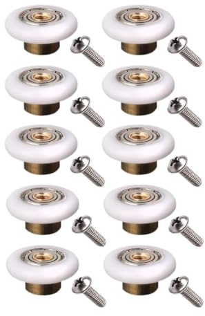 Rouleaux de porte de douche | Rouleaux de porte de douche for porte coulissante en verre, 10 pièces, 19-27mm(10pcs 19mm)