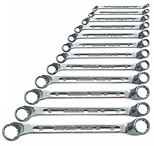 STAHLWILLE STABIL Nr. 20/12 l Doppelringschlüssel Set 12-tlg. (6-32 mm) l tiefgekröpft l extrem belastbar l schraubenschonend l Made in Germany