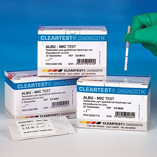 CLEARTEST 3381698 Microalbumin Test, einzeln eingesiegelt (5-er Pack)
