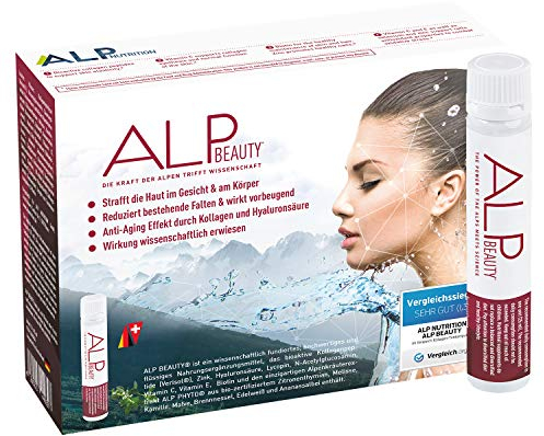 ALP BEAUTY Kollagen Trinkampullen 14x 25ml Anti Aging Collagen Drink mit Verisol Kollagen Peptide Biotin Vitamin C Zink Hyaluronsäure (1er Pack)