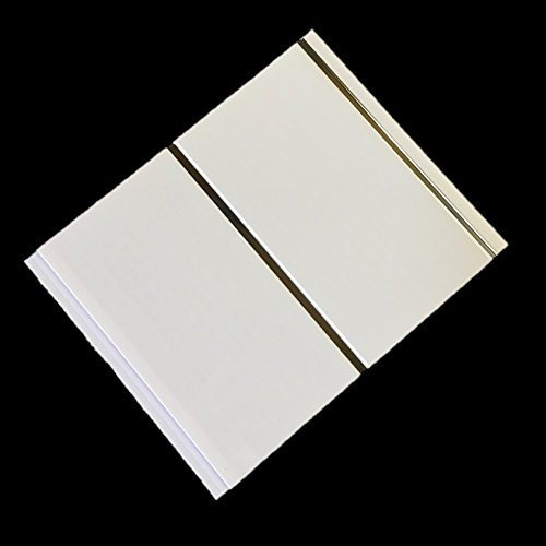 DBS Gloss White Chrome Bathroom Cladding PVC Ceiling Panels (10 Pack)