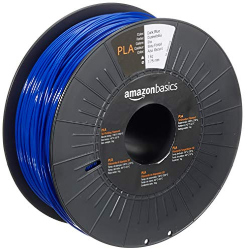 Amazon Basics 3D-Drucker-Filament aus PLA-Kunststoff, 1.75 mm, Dunkelblau, 1-kg-Spule
