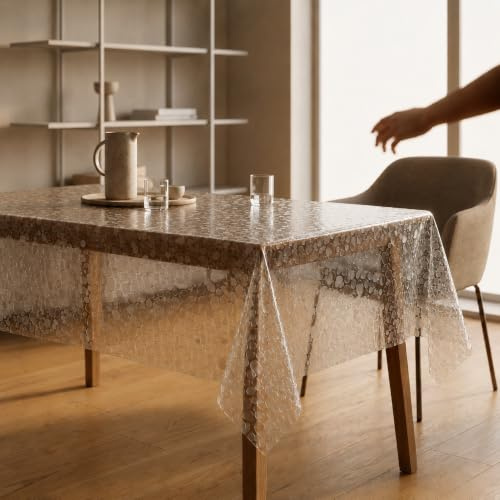 Home Direct PVC Tischdecke Transparente, Geprüfter Tischschutz, pflegeleicht und abwischbar, Eckig 140 x 240 cm