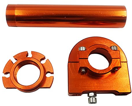 Gasdrehgriffe,Asudaro 7/8 22mm Universal Lenker Gasdrehgriff Griffe Beschleuniger Gasgriff Motorrad Aluminium Motorrad modifiziert Quick Twister Lenker Gasgriff für Motorrad Roller Dirt Bike,Orange