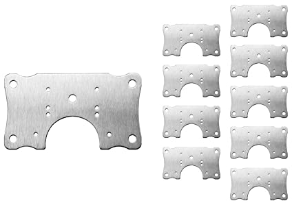 10 Pcs Hinge Repair Plates, Cabinet Hinge Repair Brackets, 304 Stainless Steel Kitchen Cupboard Door Hinge Repair Plates Kit with Holes, Concealed Flat Fixing Brace Brackets with 60 Screws