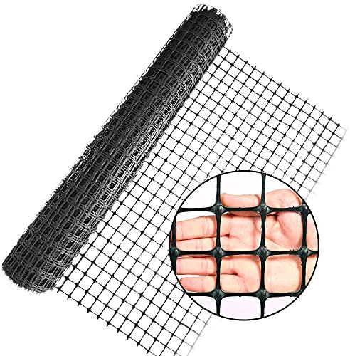 Garden Fence Animal Barriers, 1x10m Heavy Duty Barrier Fencing for Dogs Reusable Construction Fences Garden Netting for Poultry, Yard, Vegetable, Industry Barrier - Black