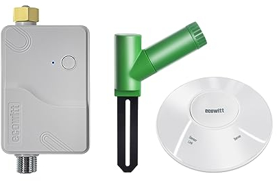 ECOWITT Bewässerungscomputer WFC01, Automatische Garten Bewässerungssystem mit APP, Gartenbewässerung mit WiFi Gateway, wasserdichte Steuerung Bewässerungsuhr, Wasser Timer für Landwirtschaft + WH51