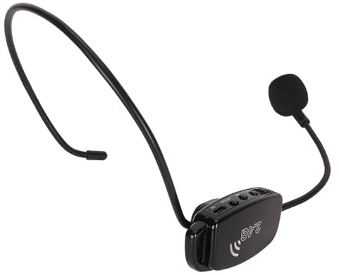 Casque de Microphone sans Fil 2,4 G, Micro UHF Stable, Casque de Micro sans Fil Plug and Play et Portable pour Les Performances de Scène en Plein Air des Enseignants,