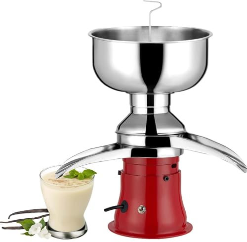 URJWAN Separatore Centrifugo Elettrico per Crema di Latte, Separatore di Burro per Crema di Frappè da 50 L/Ora, Sgrassatore per Latte in Lega di Alluminio, per Latte di Capra O Altri Latticini