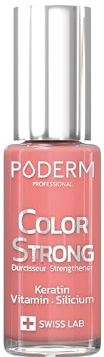 Nagelhärter Lack mit Biotin, Silizium und Keratin - Stärkt und repariert beschädigte, geschwächte, brüchige Nägel durch Gel-Nagellack, Alterung – Light Coral - Hände & Füße - Swiss Made