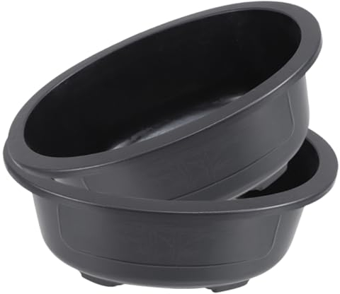 INOOMP Bonsai Pflanztopf 2 Stück Oval Kunststoff 38cm Mit Ablaufloch Für Balkon Garten Und Anzucht