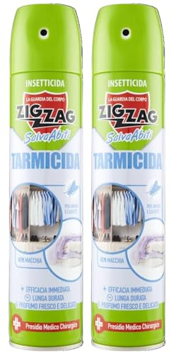 Antitarme Forte, Spray Tarme Vestiti, TARMACIDA, Efficacia immeditata, Salva Abiti, Non macchia, Presidio Medico Chirurgico, Bombola 300 ml (2 Spray)