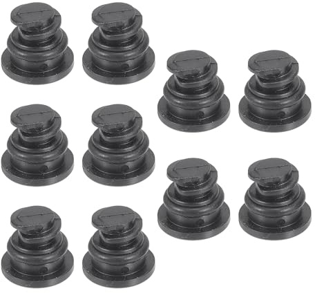 Partuto Tapón De Drenaje De Aceite Para Audi A3 2015-2020 10 Pces | Plástico, Negro, Oe 06L103801, Para Audi A4/A5/A6/Q3/Q5/Q7/S3/Tt/Tts 2015-2023, Reemplazo Directo