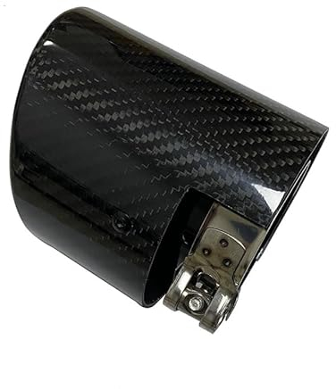 Auspuffblende 1 Pcs Die Auto Zubehör Auspuffrohr Edelstahl Carbon Gelötet Spule Rand Helle Schwanz Throat Schalldämpfer 120mm Auspuff Endrohr(60mm-101mm)