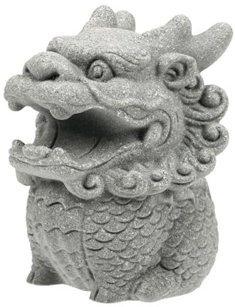 HAPINARY Steinlöwe Dekor Naturstein Handwerk Ornament Tierfigur Schreibtischdeko Wohnzimmerdekoration Erntedankfigur