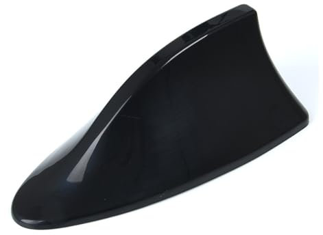GERUI Antenna universale per squalo auto, antenna universale per squalo, antenna per auto, amplificatore AM FM radio con gomma impermeabile (nero)