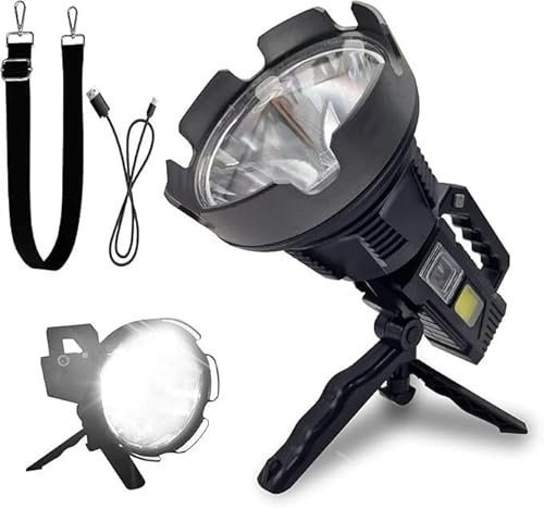 Generico TORCIA LED PROFESSIONALE RICARICABILE USB DA 150W CON LUCE A LUNGO RAGGIO 500M