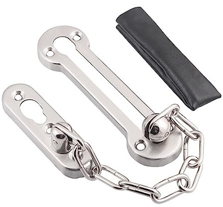 Serratura Sicurezza Acciaio Inossidabile con Catena Catenaccio Decorativo per Porte Scorrevoli e Armadi Facile da Installare Resistente Hotel e Uffici
