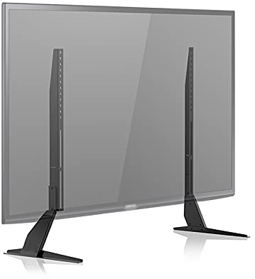 TV-Halterungen Universal-TV-Ständer Universal-LCD-TV-Basis Desktop-Aufhänger Höhenverstellbarer Desktop-Metallständer für die meisten 23-65-Zoll-Flachbildfernseher, hält bis zu 110