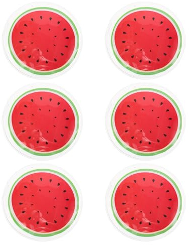 PRETYZOOM Lot de 6 Compresses Oculaires Rafraîchissantes Réutilisables Patchs Froids pour Yeux Gonflés Coussinets Gel Apaisants à la Pastèque Soin Visage Poches