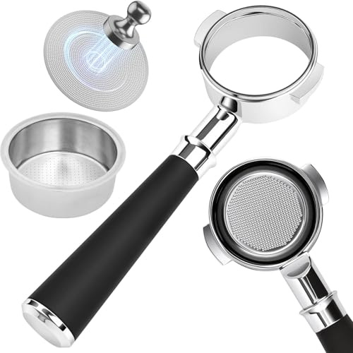 58 mm Bodenloser Siebträger für E61‑Gruppenkopf – Kompatibel mit Rocket, ECM, Profitec, Lelit, Flair 58, Rancilio, inkl. 2 Puck‑Screens & Doppel‑Siebe