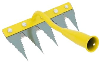 Rastrillo de jardín,Nivelador y Extractor Resistente | Escardadores manuales - para su Uso en césped, Patio, Macizo de Flores, Invernadero, vivero, frutal, Granja, Exterior y jardín