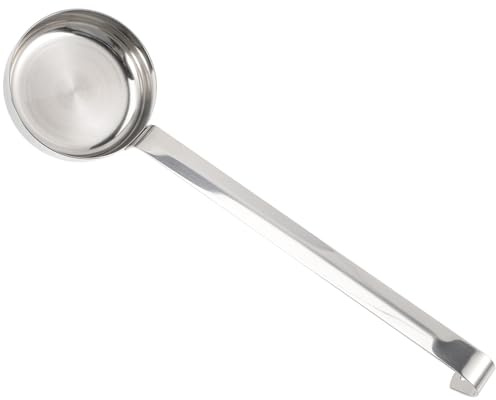 Zerodeko Cuchara Medidora Plana de Acero Inoxidable para Sopa y Salsa, Adecuado para Uso en Cocina Gourmet y Preparación de Platos Caseros